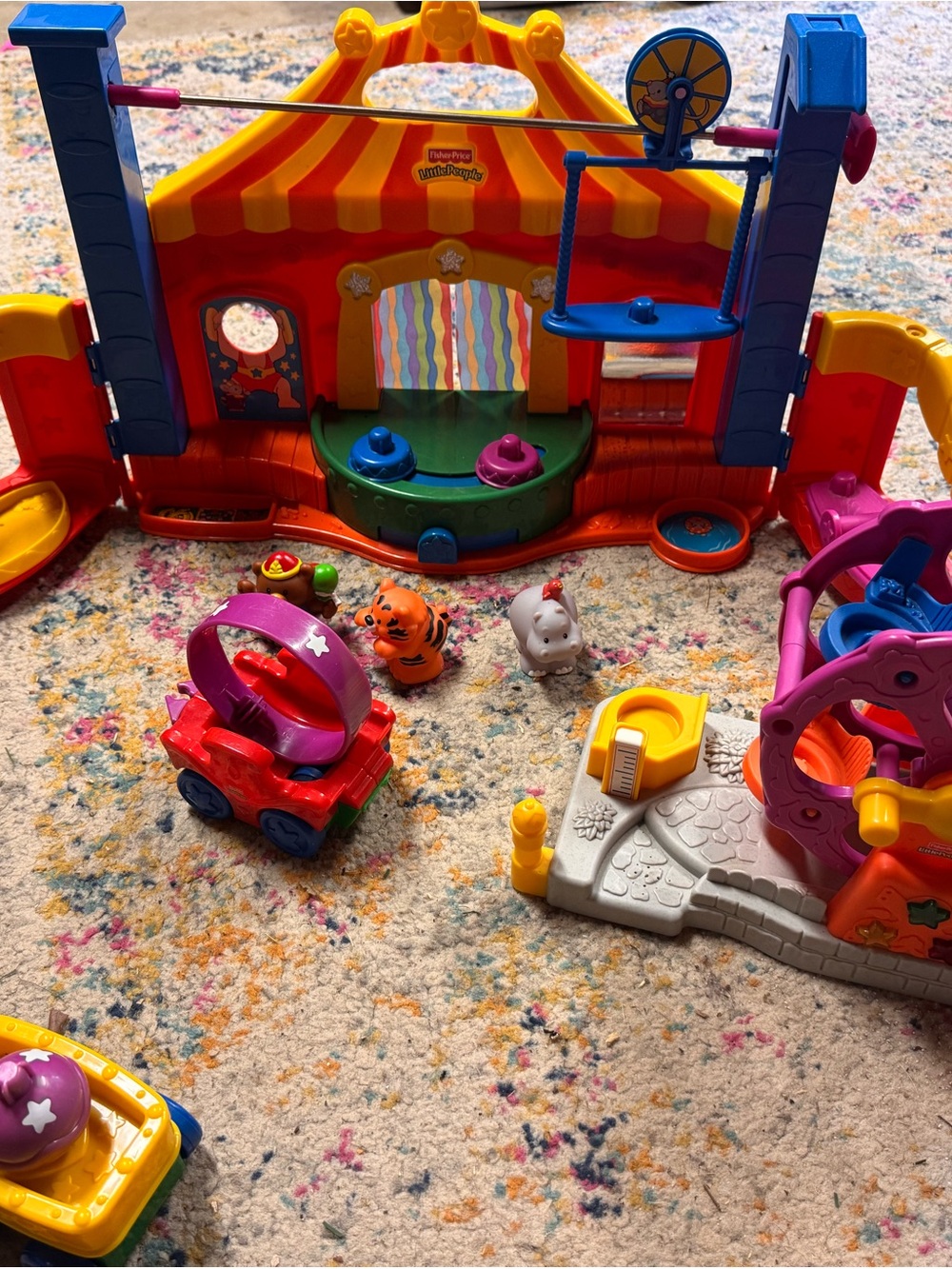 Fisher-Price Bright Circus Playset with Red, Yellow, Blue, Purple Accents